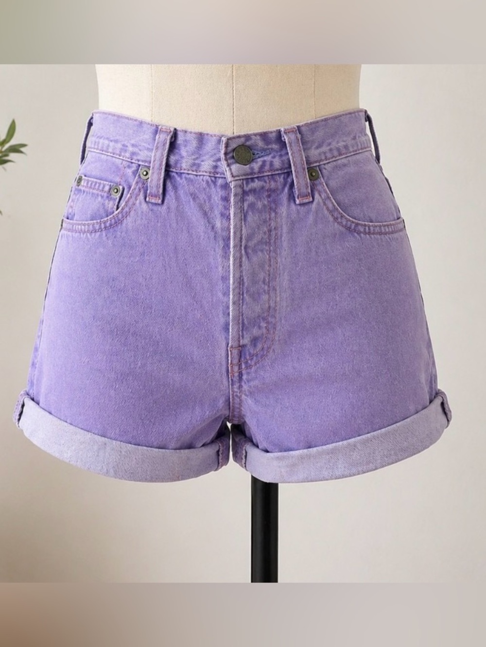 Levi's Lavender Rolled-Hem Denim Shorts - Women